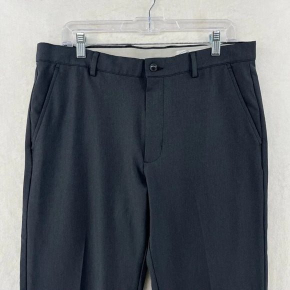 Greg Norman Pants Men's Sz 34x30 Gray Straight Leg Mid-Rise Pockets Stretch - Picture 5 of 10